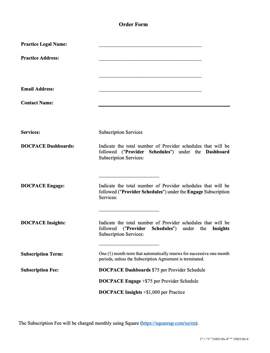 Order Form