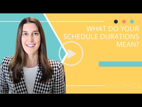 What do your schedule durations mean?
